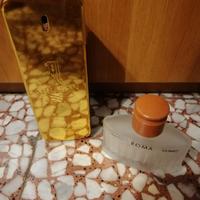 Bottiglie di profumo vuote "Paco Rabanne" e "Roma"