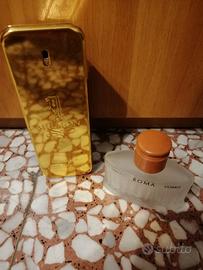 Bottiglie di profumo vuote "Paco Rabanne" e "Roma"