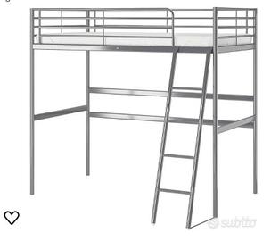 Struttura letto a soppalco in metallo