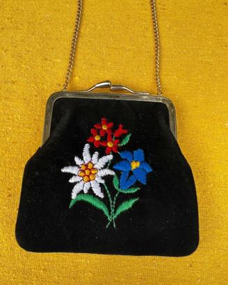 Borsa Borsellino Portamonete Fiori colori  vintage