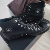 Converse pelle nere alte