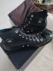 Converse pelle nere alte