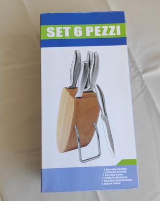 Set 6 Pezzi Coltelli da Cucina Professionale NUOVO