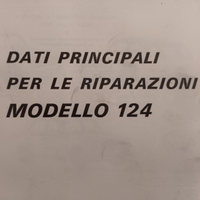Manuale originale FIAT 124 vari modelli