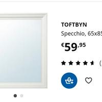 Specchio ikea tofbytin 