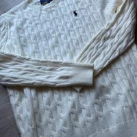 Polo Ralph Lauren white cable knit sweater