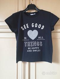 Tshirt e crop top nero donna