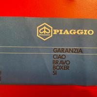Libretto garanzia Ciao Bravo Boxer Si Piaggio