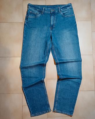 Jeans Straight Azzurri/Blu Uomo Vintage Y2K 