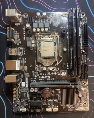 Gigabyte GA-H110M-S2 + i5-7400 + 16GB hyperx ddr4
