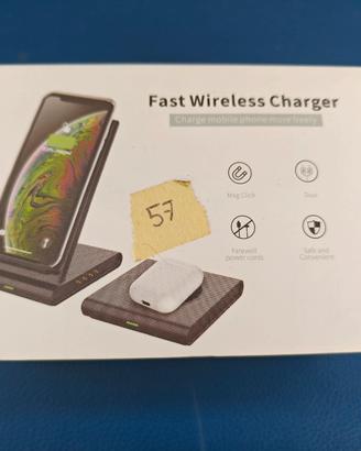 caricatore wireless doppio iPhone Android 