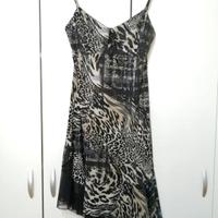 Vestito animalier asimmetrico L