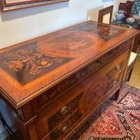 CASSETTONE ANTICO INTARSIATO STILE IMPERO LUIGIXVI