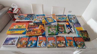 giochi da tavolo, libri e peluches