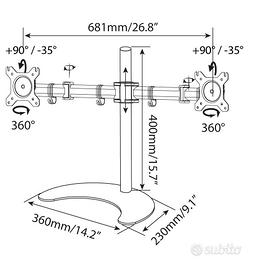 Supporto per doppio monitor