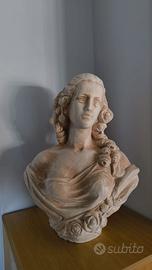 Statua in gesso, busto femminile