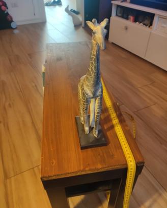 Statua Giraffa Decorativa con Base - Arredo Etnico