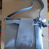 Borsetta artigianale grigio perla