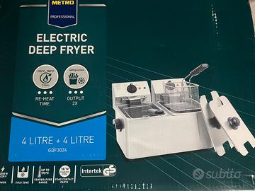 Friggitrice professionale doppia 4l+4l