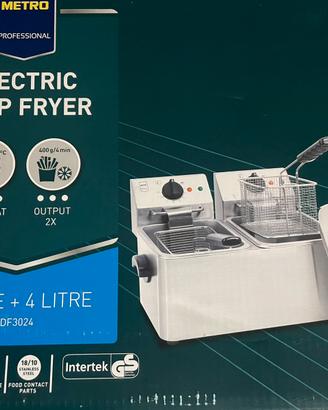Friggitrice professionale doppia 4l+4l