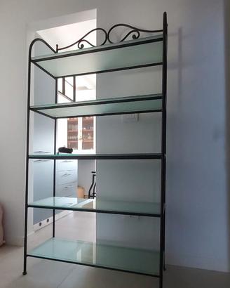 LIBRERIA IN FERRO BATTUTO ARTIGIANALE