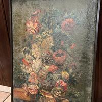 Antico dipinto con motivo floreale da collezione