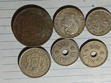 lotto 6 pz monete antiche Romania 