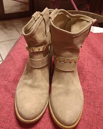 stivaletto occo barocco scamosciato vera pelle n37