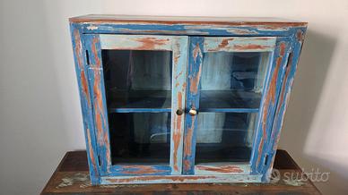 Vetrinetta legno massello Palissandro Sheesham