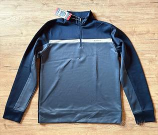 Ben Sherman Felpa Uomo Mezza Zip Blu Navy e Grigia