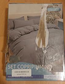 set copripiumino matrimoniale nuovo blu