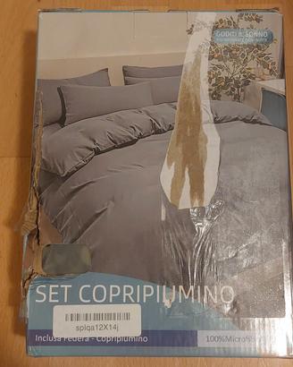 set copripiumino matrimoniale nuovo blu