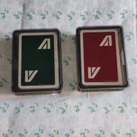 Coppia  mazzi di carte da gioco Alitalia Modiano