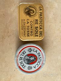 Scatola latta pastiglie re sole scatole