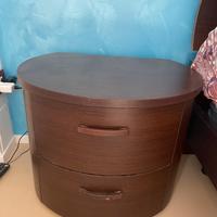 LETTO IN LEGNO MASSICCIO+MATERASSO+COMODINI