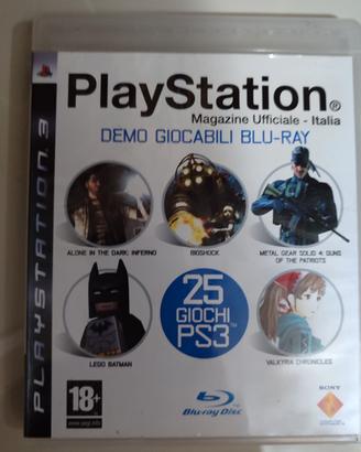 25 giochi Demo PlayStation 3 Blu-ray disc 