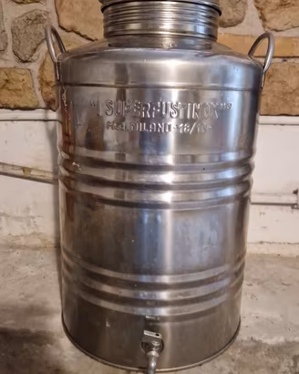 contenitore olio acciaio inox  di 50lt 