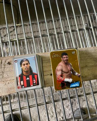 Lotto carte figurine WWE e Calcio vintage
