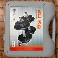 Set manubri 20 kg componibili