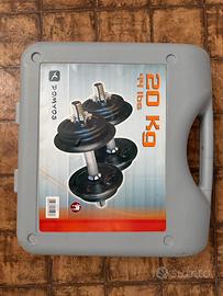 Set manubri 20 kg componibili