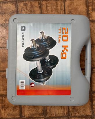 Set manubri 20 kg componibili