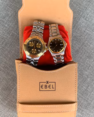 Coppia EBEL 1911 + Sportwave – oro 18K e diamanti