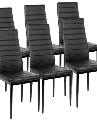 Set 6 sedie nere nuove imballate