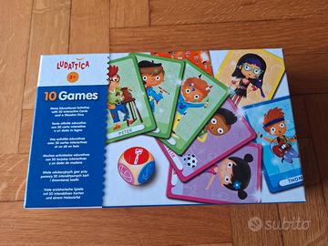 Gioco in scatola con 10 giochi educativi diversi