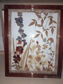 quadro di fiori essiccati