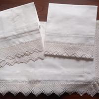 Lenzuolo matrimoniale più federe   in misto lino