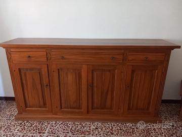 credenza artigianale massello castagno