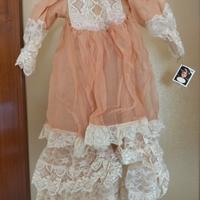Vestito per bambola nuovo in pizzo e organza 