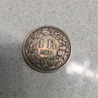 moneta 1 Fr. 1907 Svizzera 
