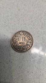 moneta 1 Fr. 1907 Svizzera 